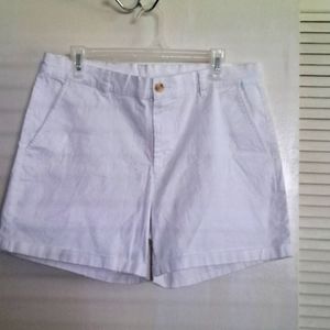 AIMPACT Mens Chino White Shorts Flat Front Stretch Casual Size 32